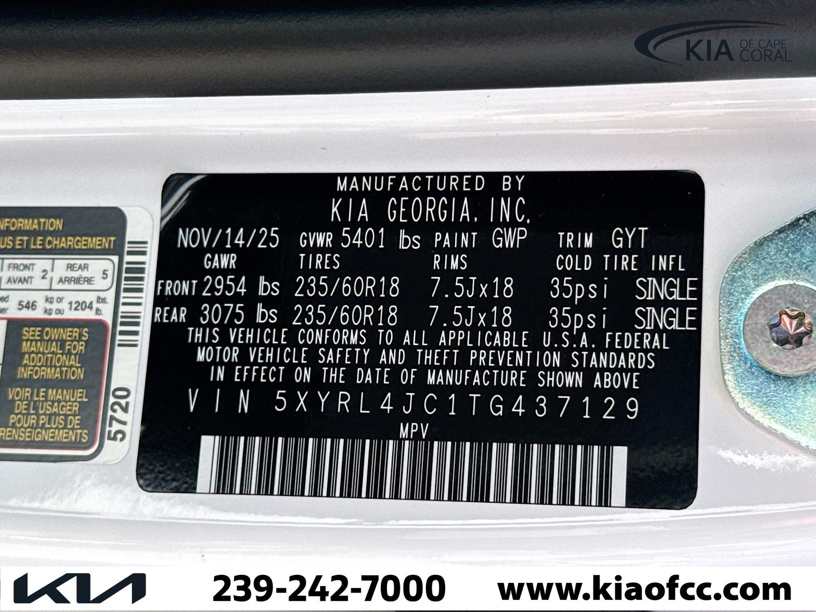 New 2026 Glacial White Pearl Kia S image 41