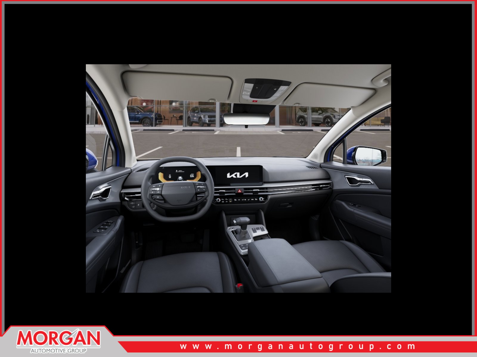 2026 Kia Sportage EX in Nebular Blue — front three-quarter view