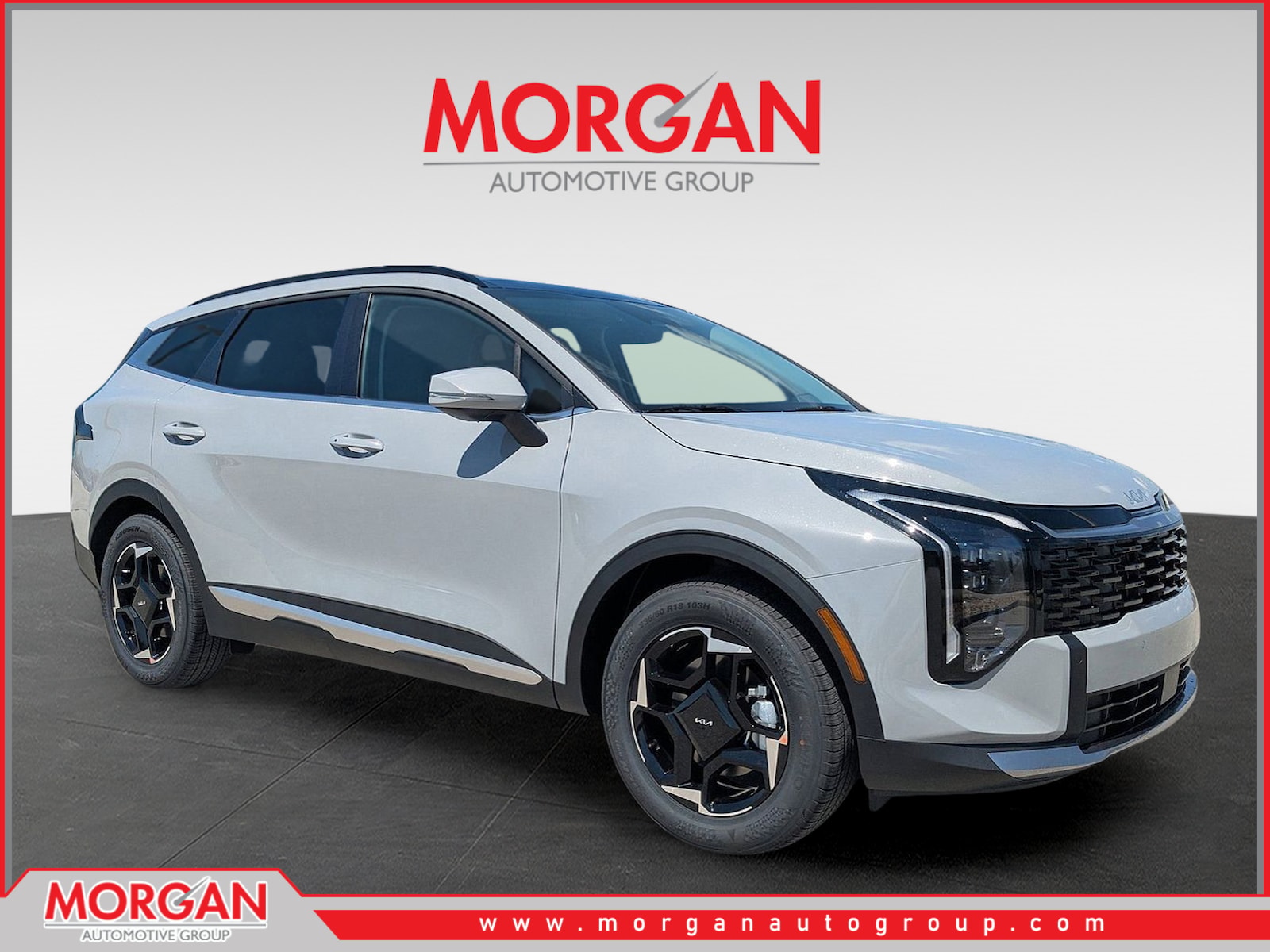 2026 Kia Sportage EX in Wolf Gray — front three-quarter view