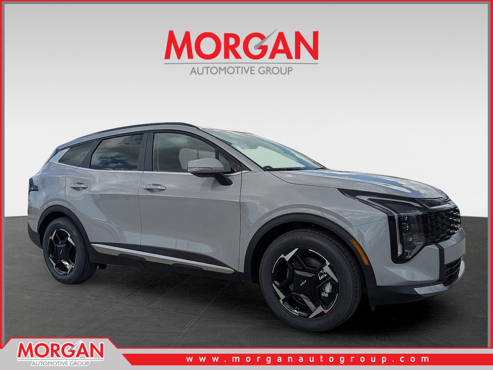 2026 Kia Sportage EX in Wolf Gray — front three-quarter view