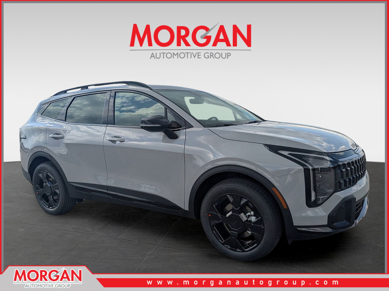 2026 Kia Sportage X-Line in Wolf Gray — front three-quarter view