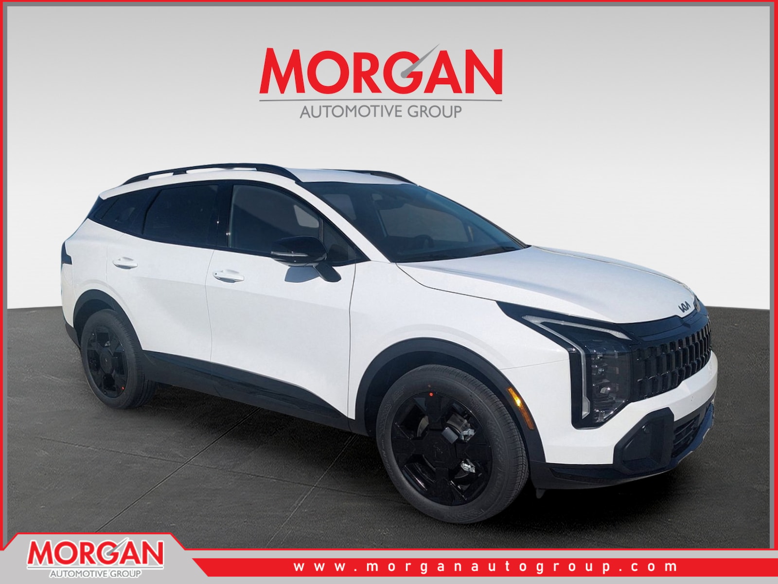 2026 Kia Sportage X-Line in Glacial White Pearl — front three-quarter view