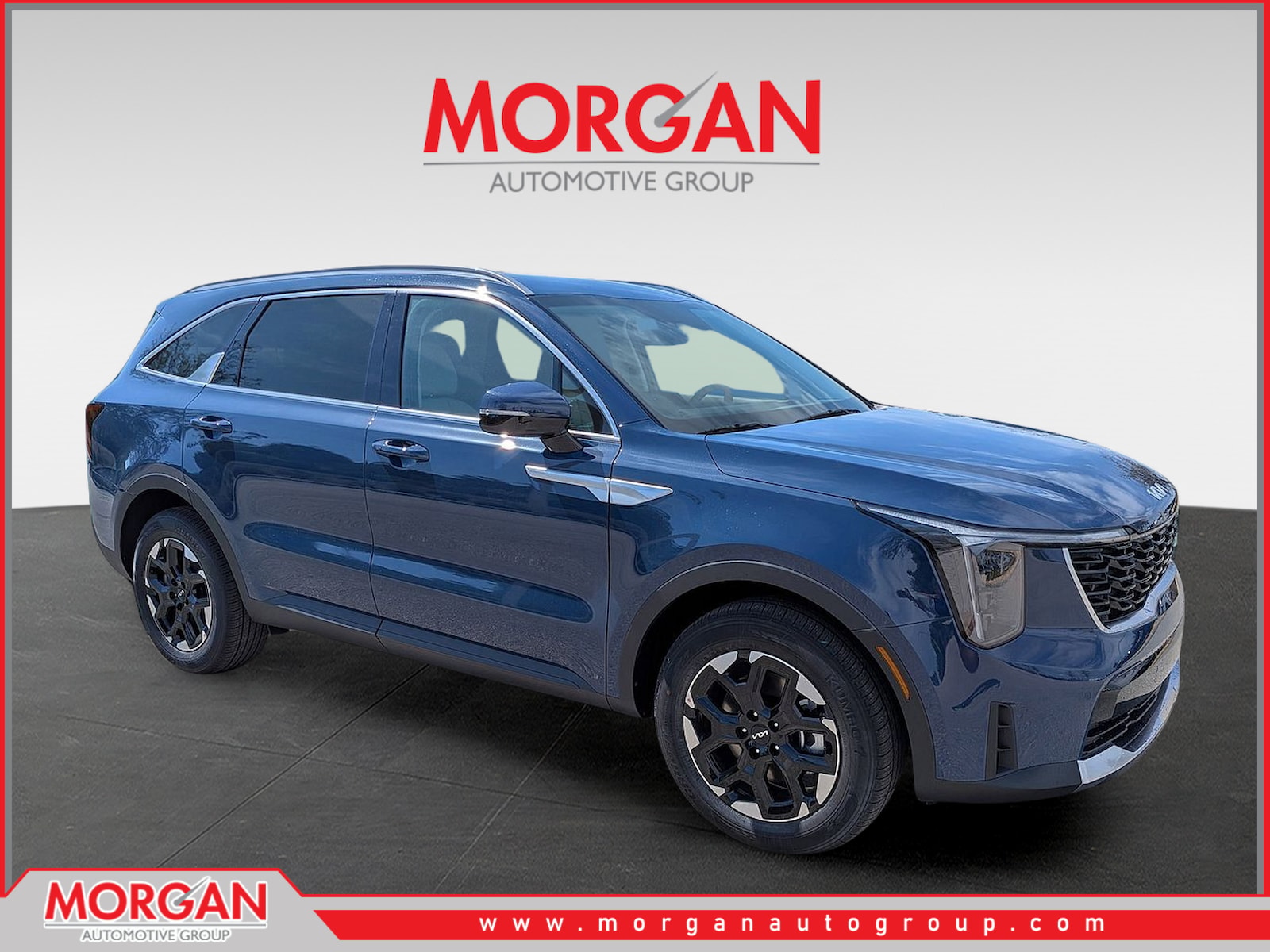 2026 Kia Sorento S in Midnight Lake Blue — front three-quarter view