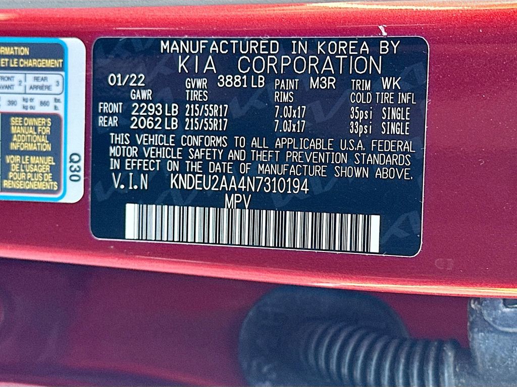 Certified Used 2022 Orange Kia S image 30
