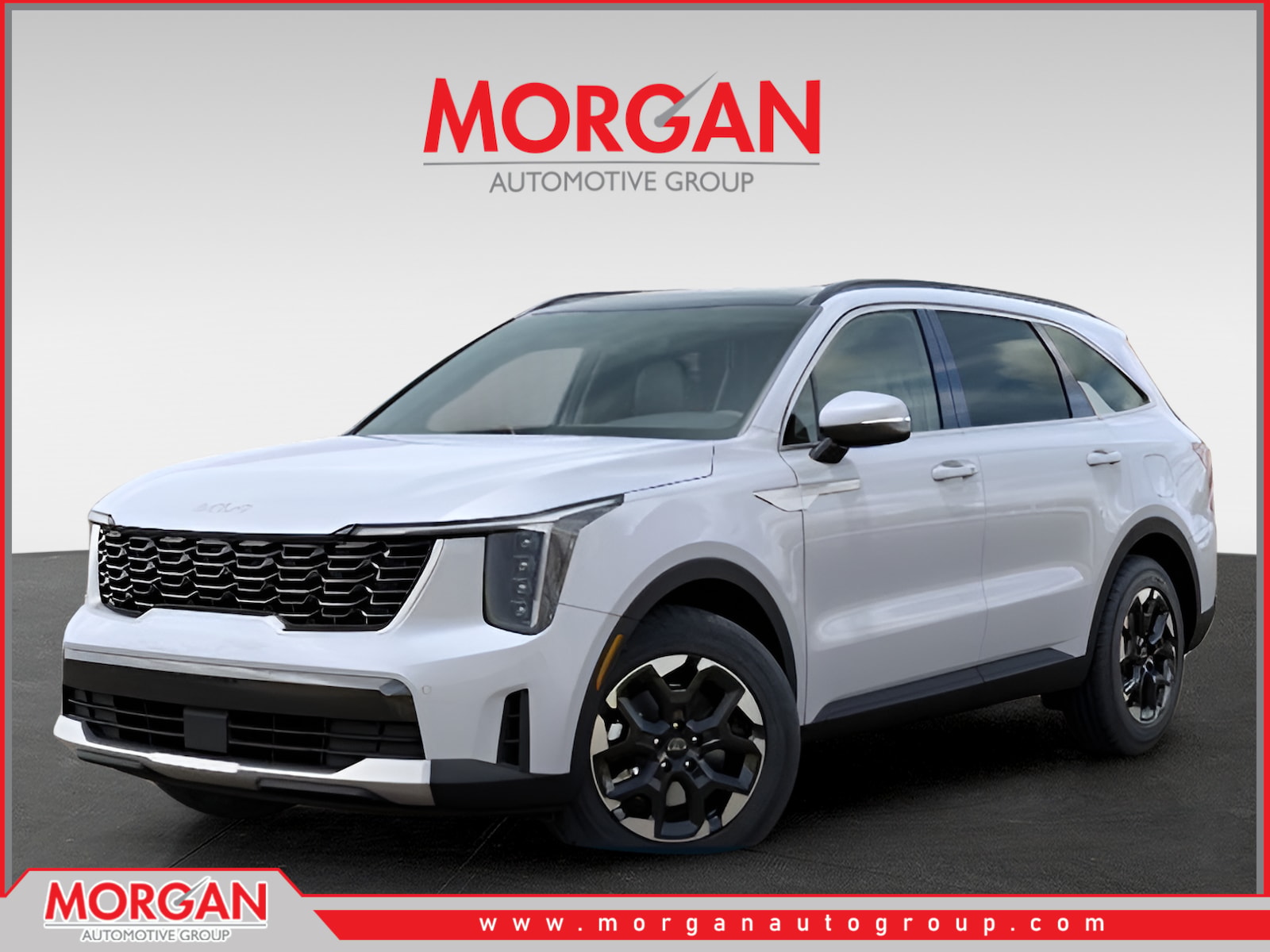 2026 Kia Sorento S in White — front three-quarter view