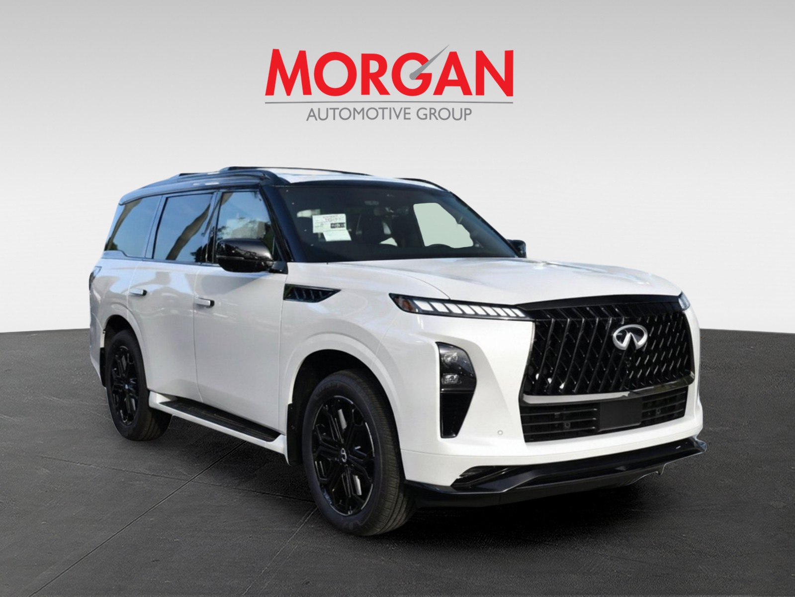 New 2026 Radiant White/Black Obsidian INFINITI SPORT image 3