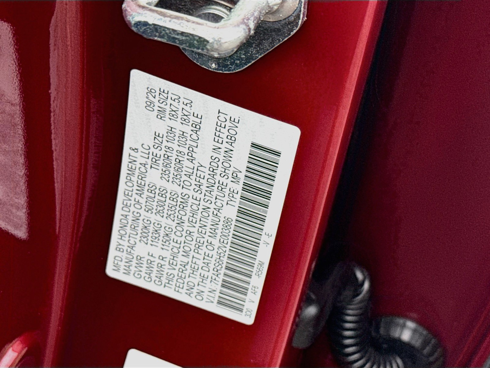 New 2027 Radiant Red Metallic Honda Sport image 27