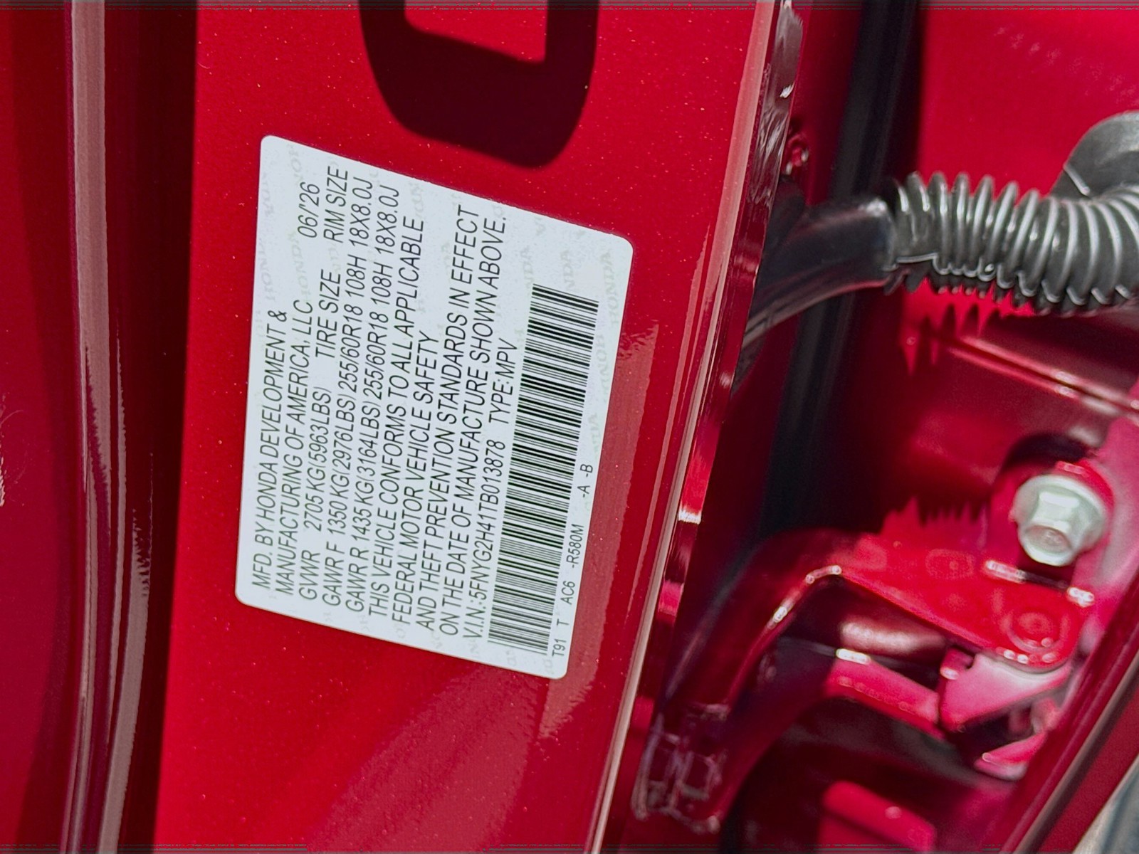New 2026 Radiant Red Metallic II Honda EX-L image 28