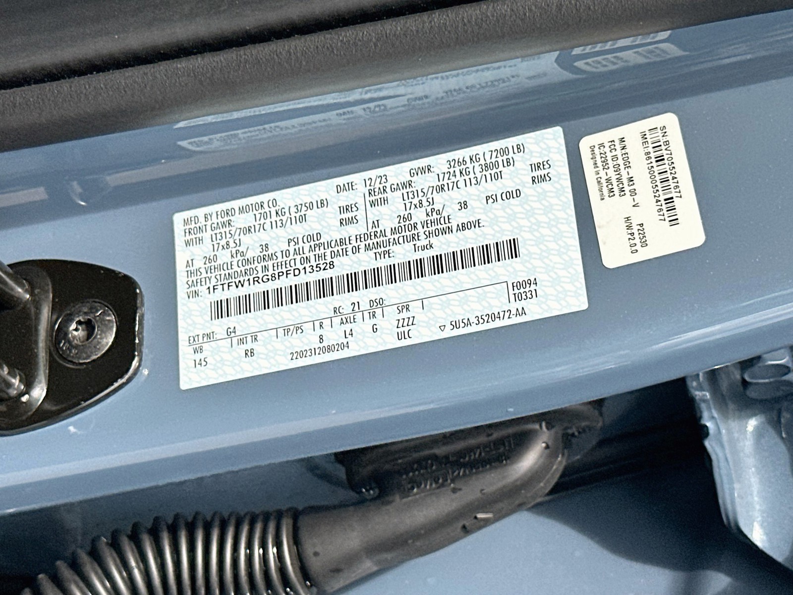 Used 2023 Azure Gray Metallic Ford Raptor image 39