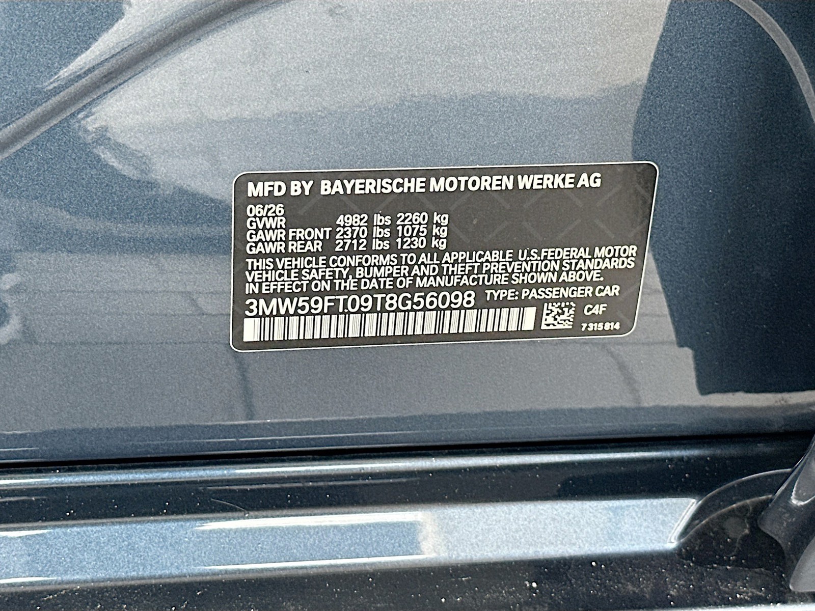 New 2026 Arctic Race Blue Metallic BMW M340i NA image 24