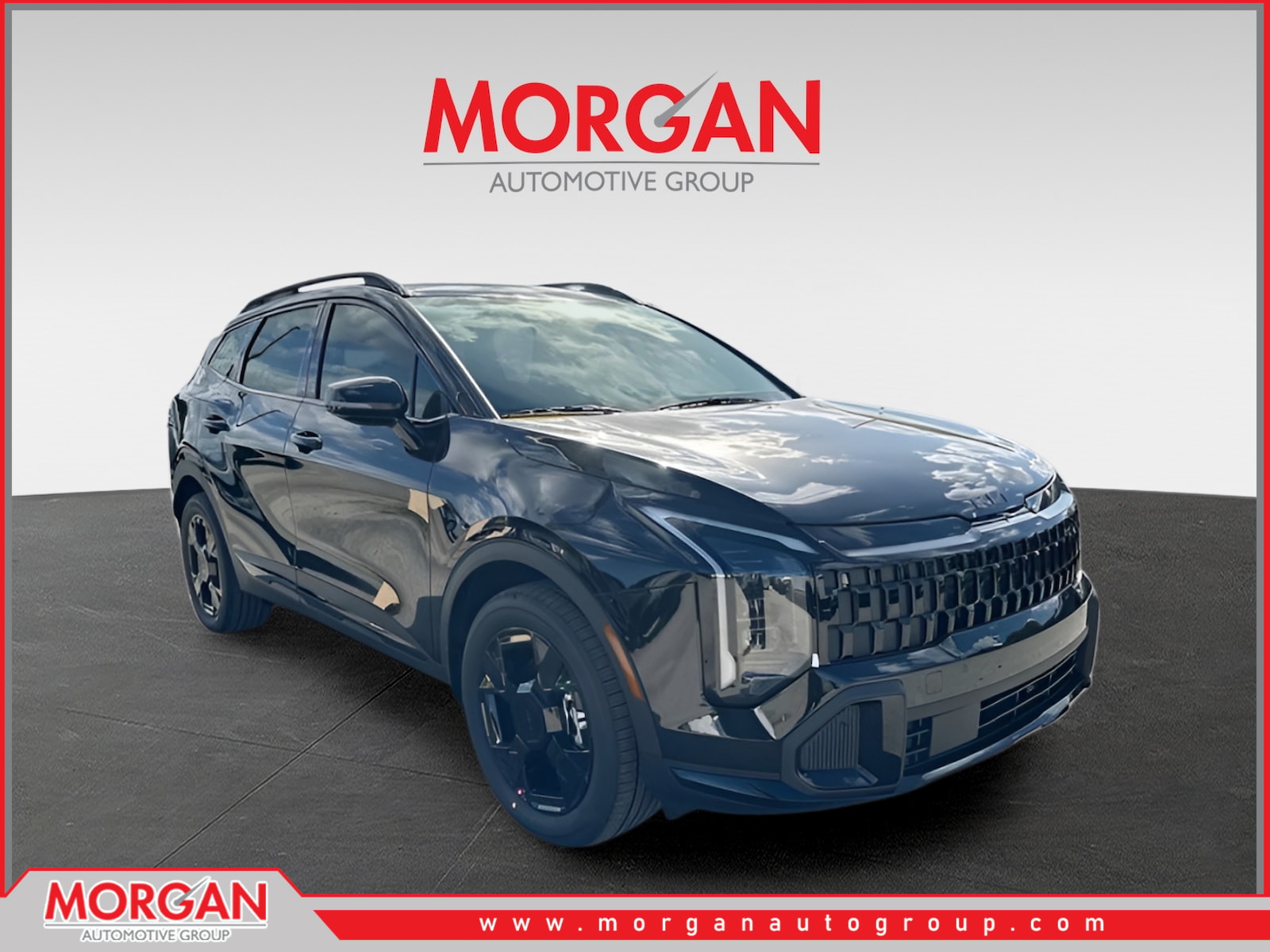 2026 Kia Sportage Hybrid X-Line in Fusion Black — front three-quarter view