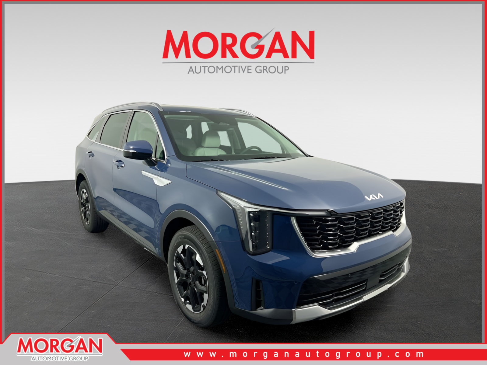 2026 Kia Sorento S in Midnight Lake Blue — front three-quarter view