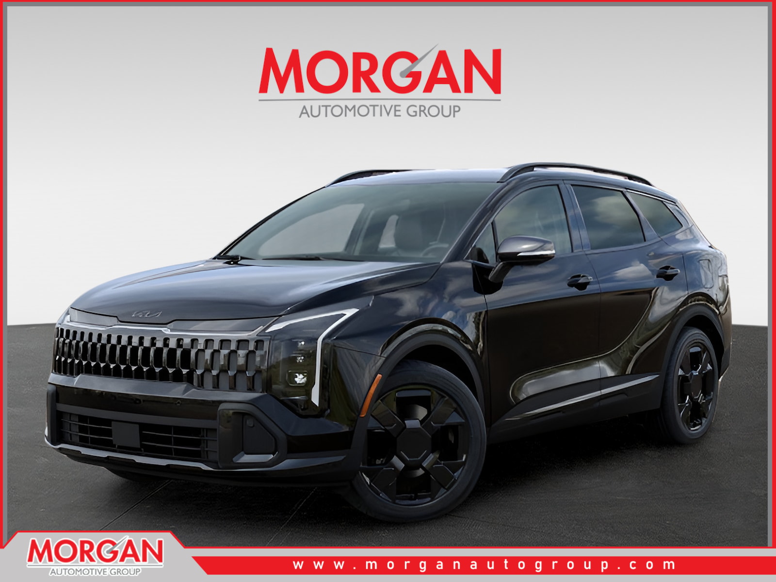 2026 Kia Sportage Hybrid X-Line in Fusion Black — front three-quarter view