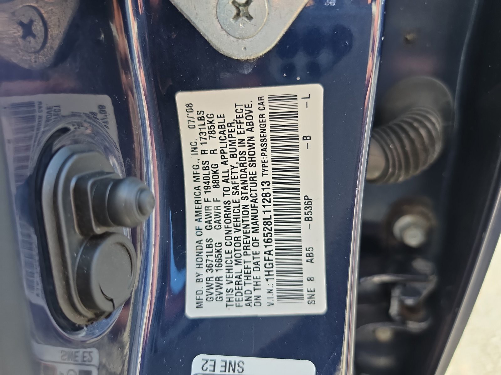 Used 2008 Blue Honda LX image 23