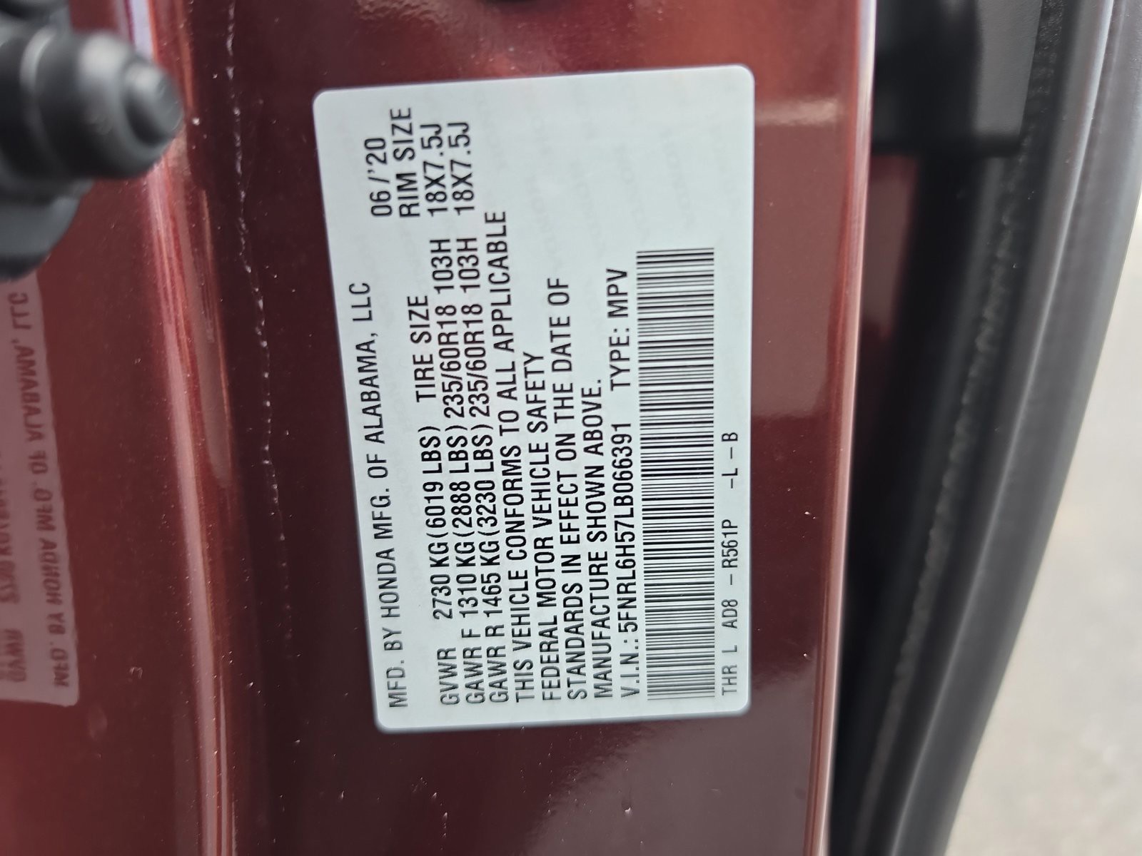 Used 2020 Red Honda EX image 29