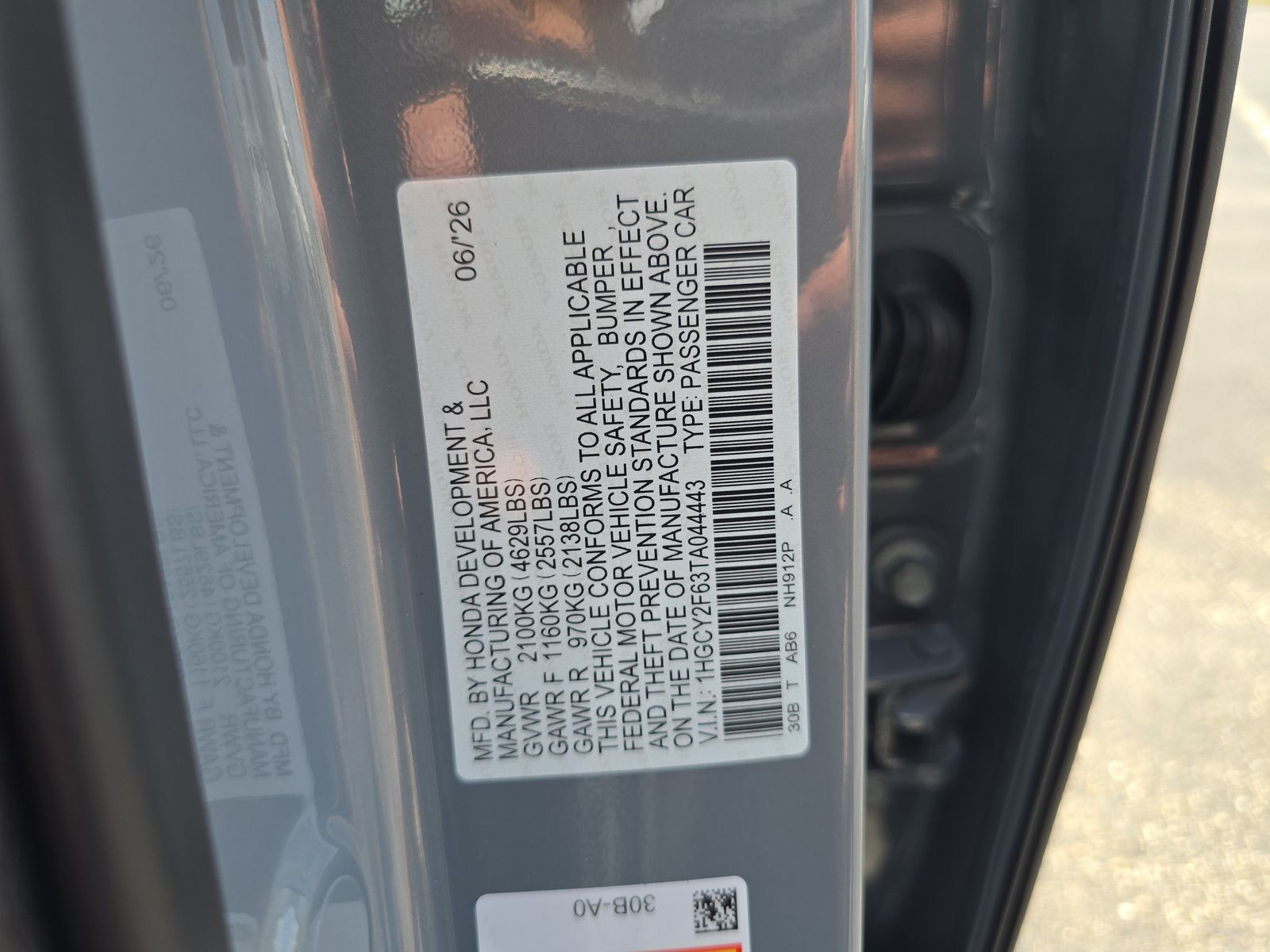 New 2026 Gray Honda EX-L image 28