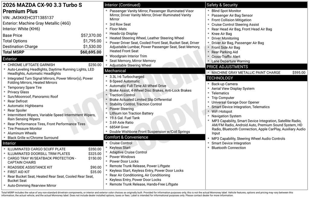 New 2026 Gray Mazda 3.3 Turbo S Premium Plus image 39