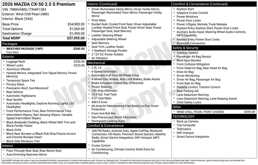 New 2026 Beige Mazda 2.5 S Premium image 36