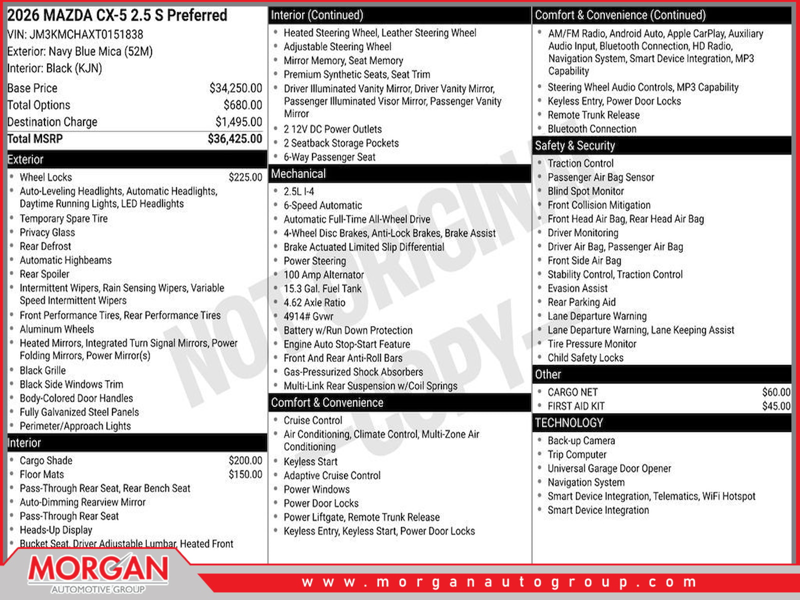 New 2026 Mazda CX-5 2.5 S Preferred 4D Sport Utility in #0151838