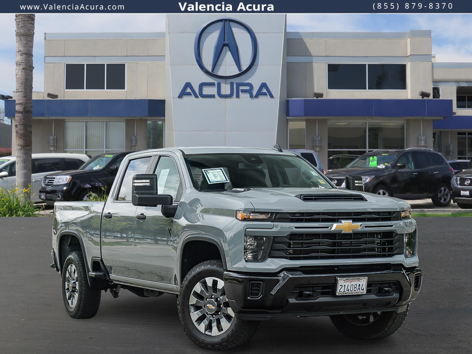 Slate Gray Metallic 2024 Chevrolet Silverado 2500HD Custom Crew Cab 4WD Pickup Truck Four-Wheel Drive Automatic