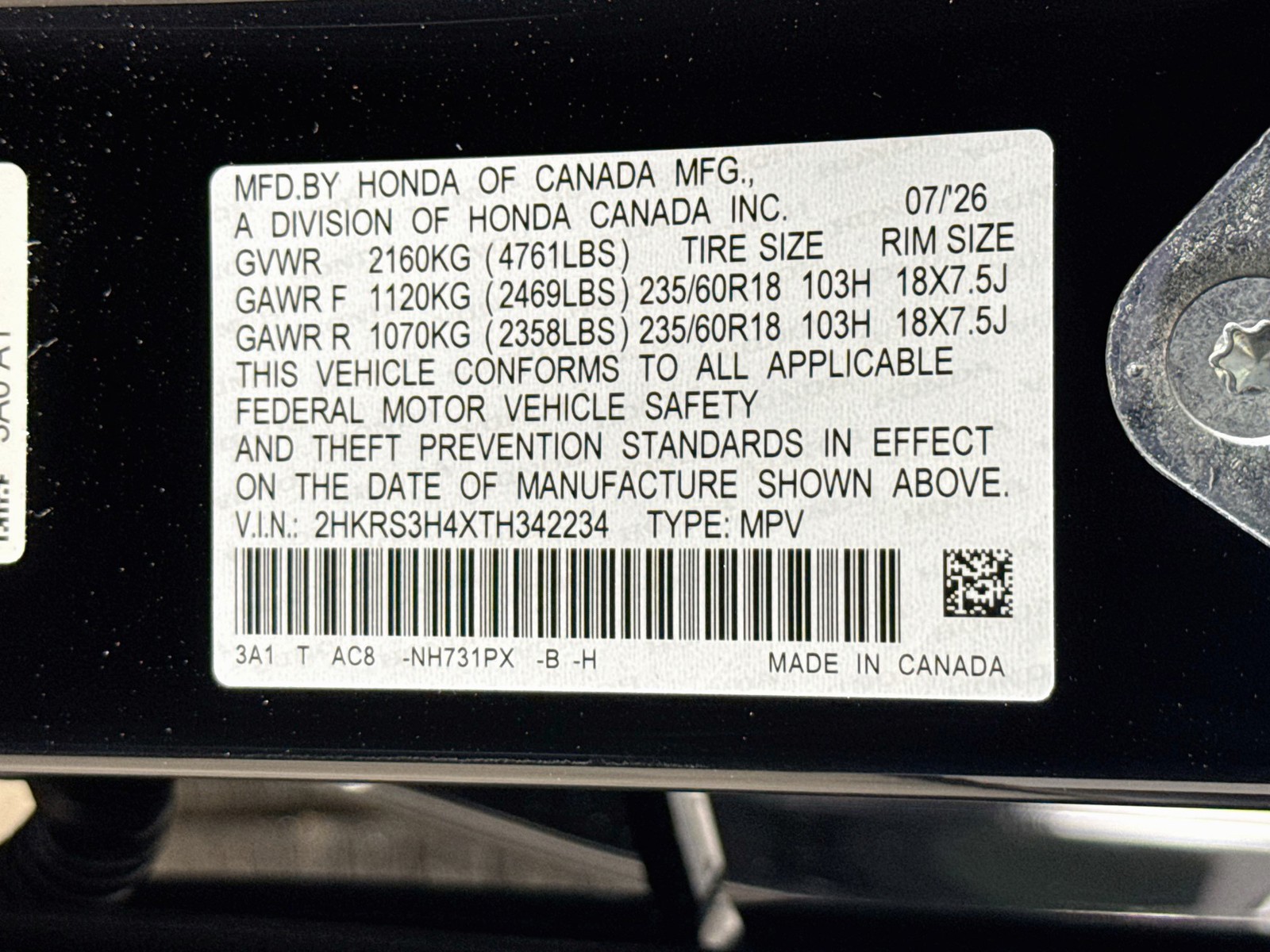 New 2026 Crystal Black Pearl Honda EX image 35