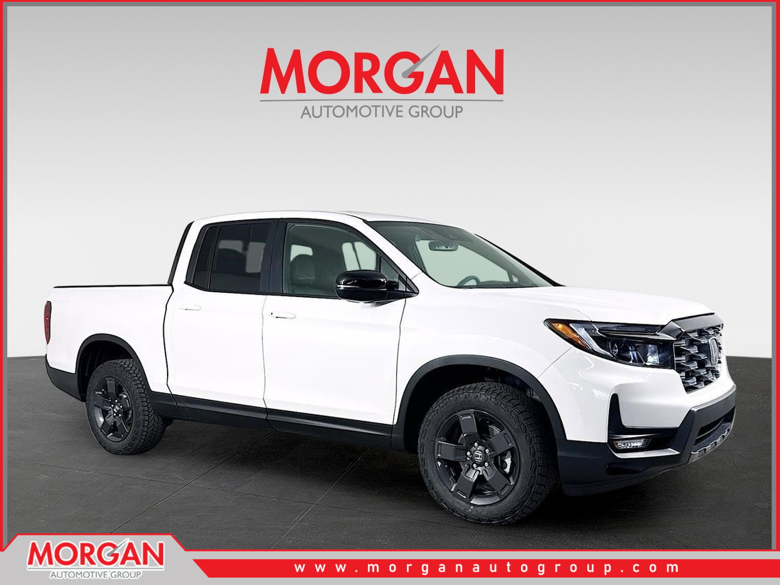 2026 Honda Ridgeline TrailSport in Platinum White Pearl — front three-quarter view