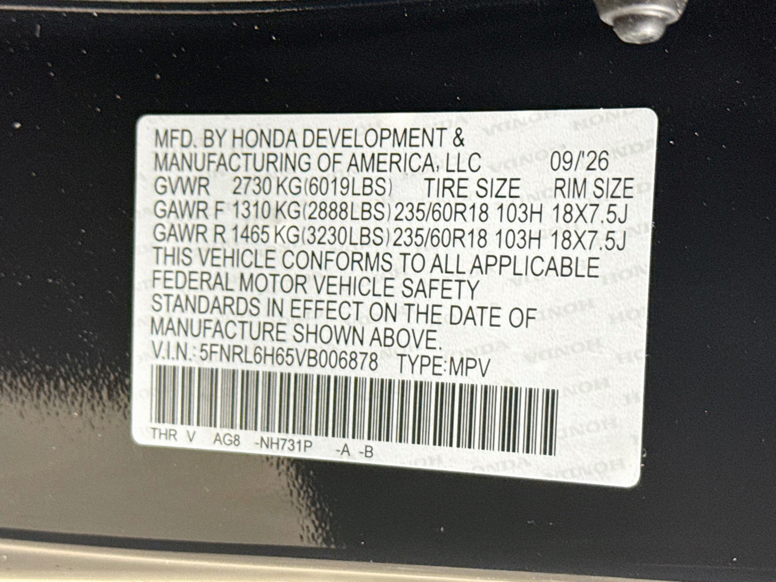 New 2027 Crystal Black Pearl Honda EX-L image 36