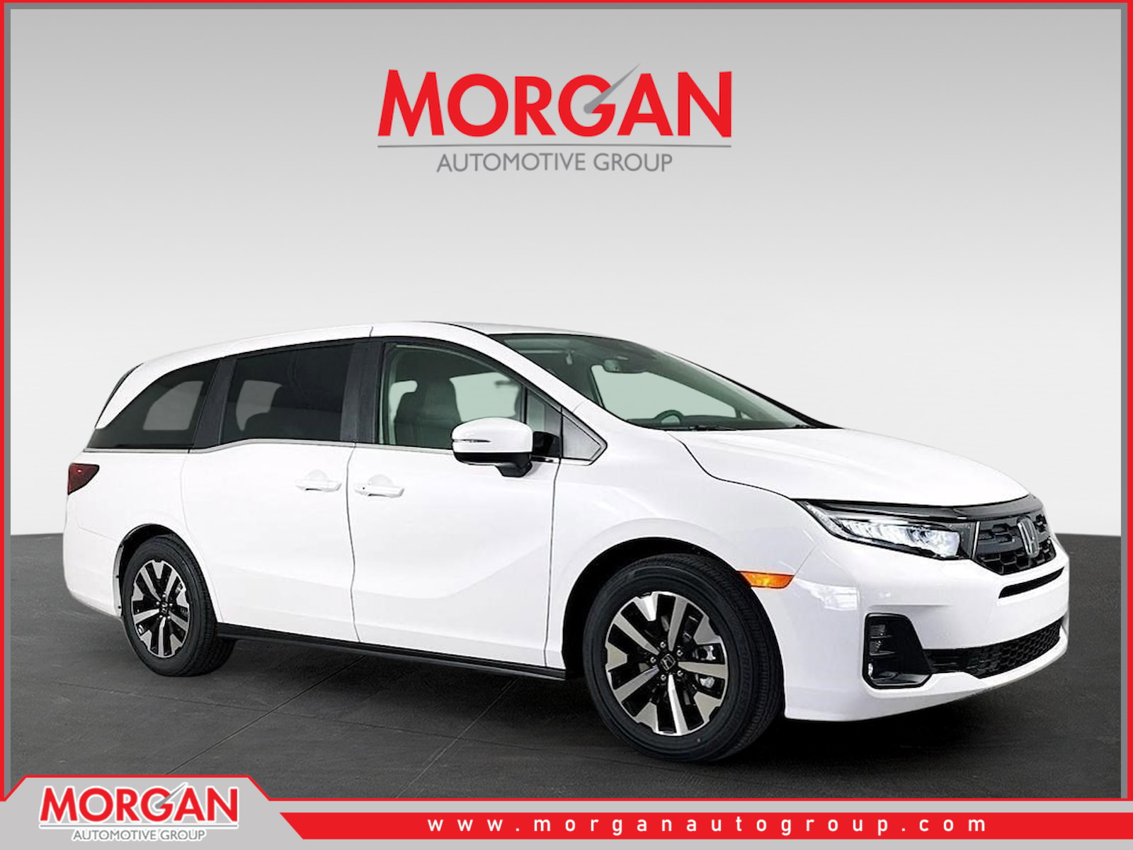 2026 Honda Odyssey EX-L in Platinum White Pearl — front three-quarter view