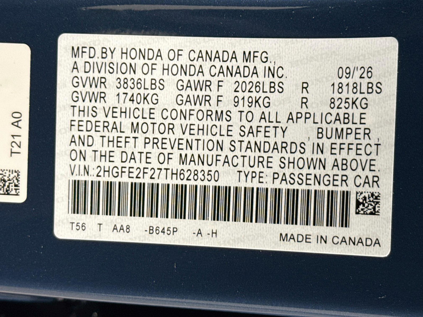 New 2026 Blue Lagoon Pearl Honda LX image 33