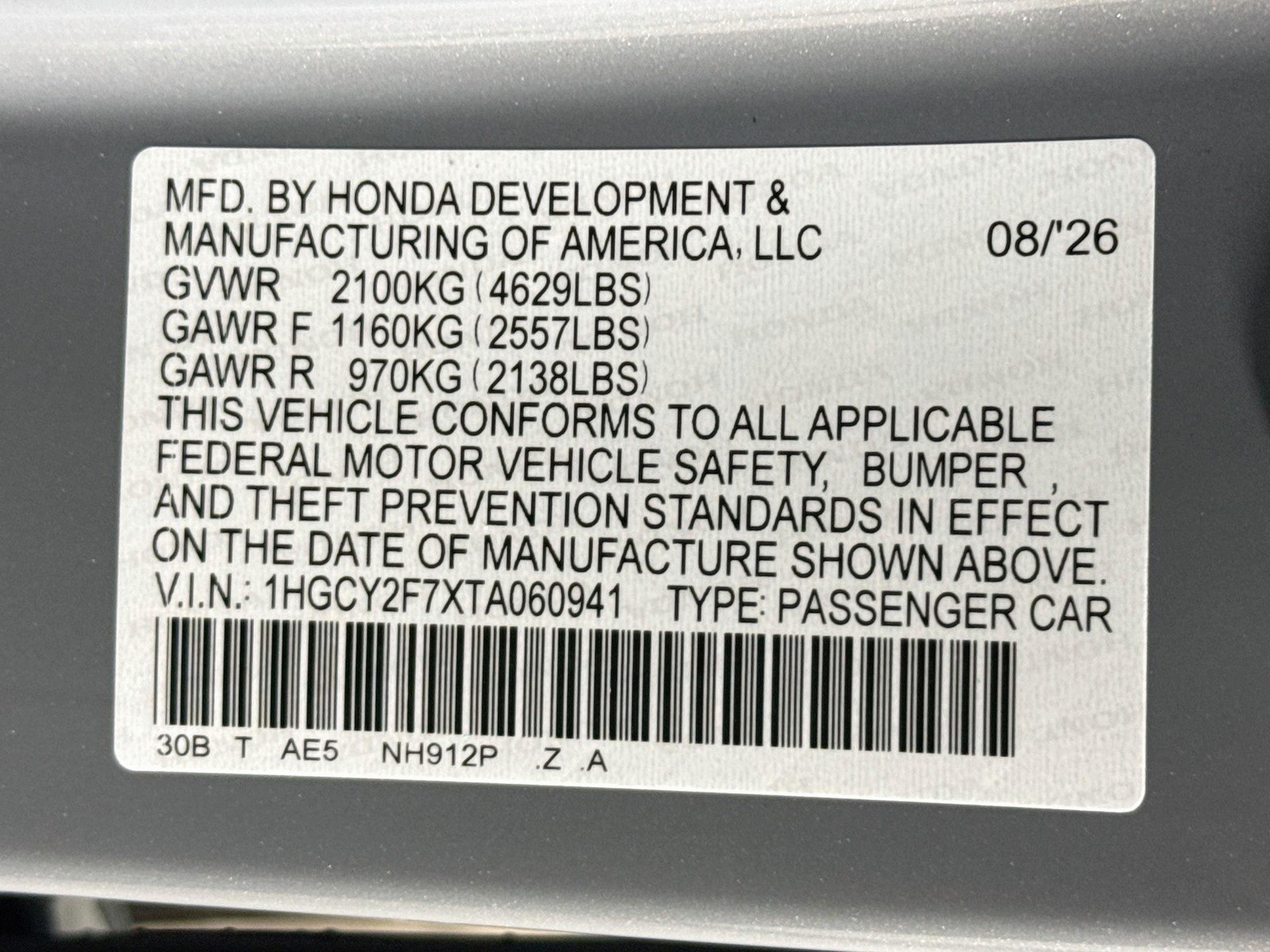 New 2026 Urban Gray Pearl Honda Sport-L image 35
