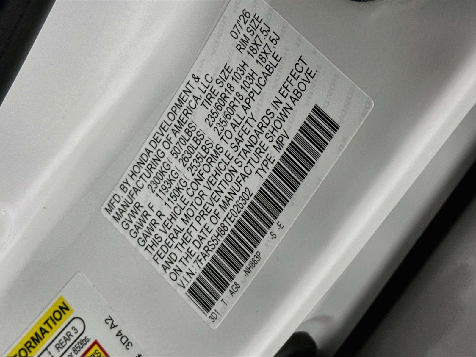 New 2026 Platinum White Pearl Honda Sport-L image 35