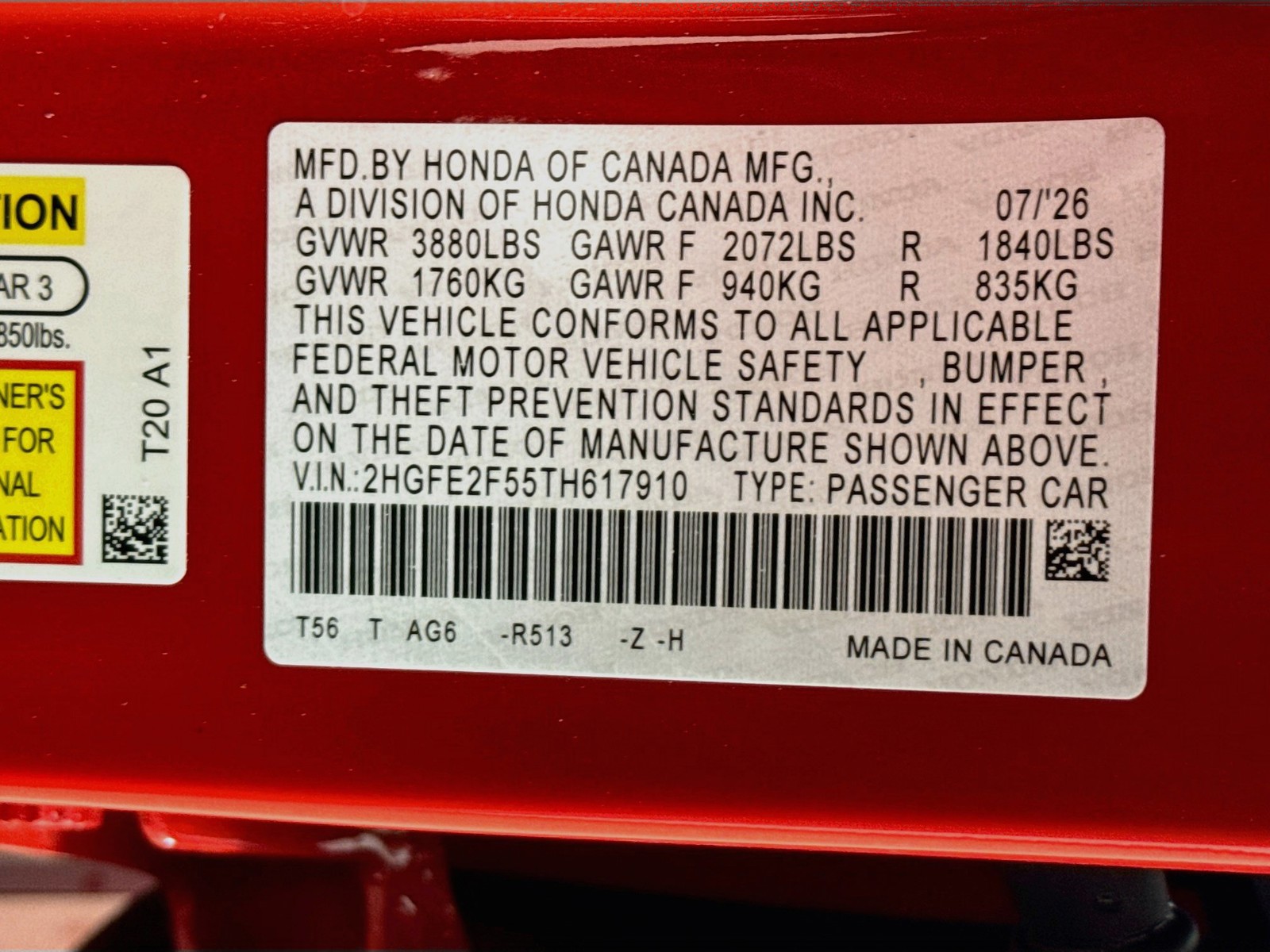 New 2026 Rallye Red Honda Sport image 33